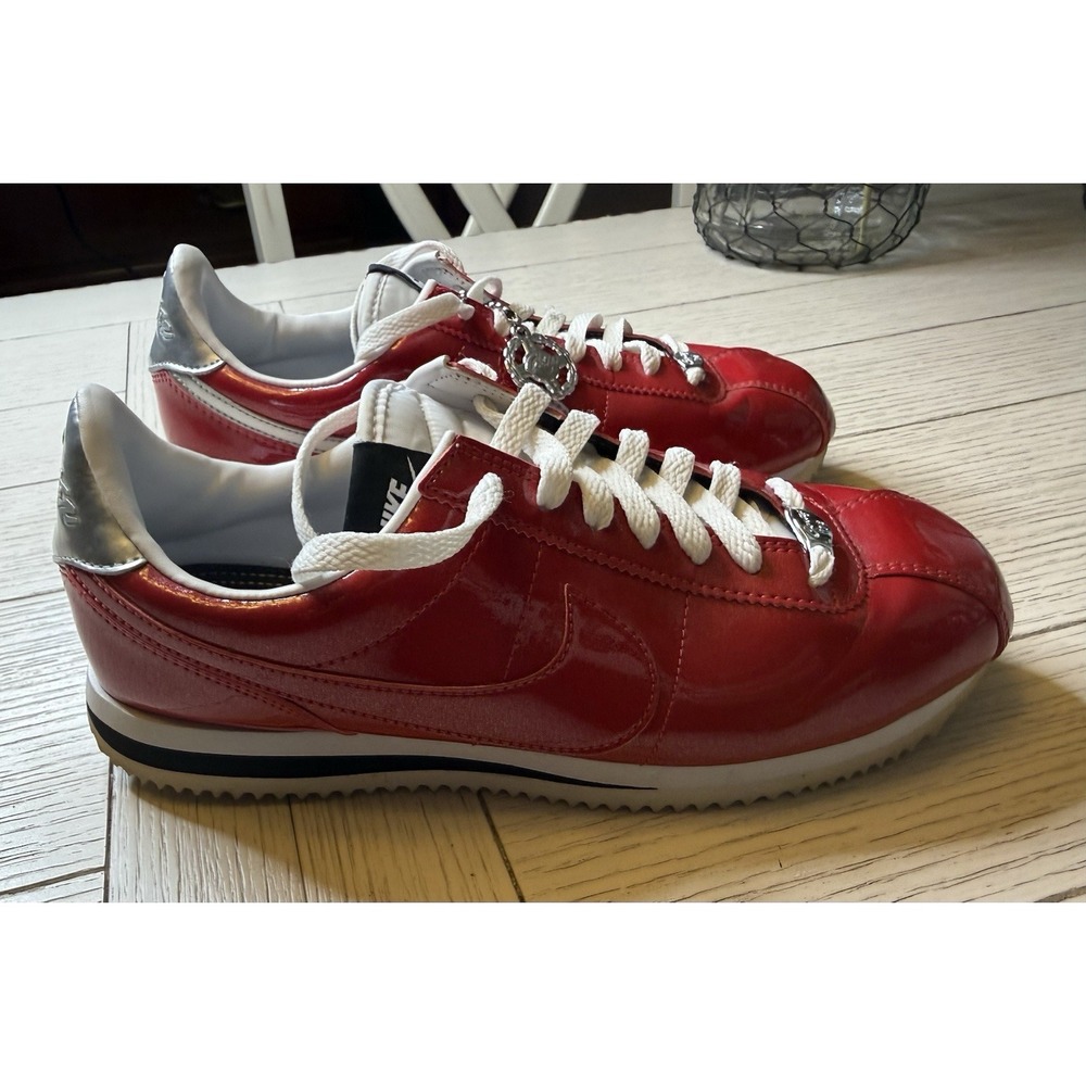 2016 Nike Cortez‎ Basic Prem Qs Gym Red-White-Metallic Silver 819721-600 US 7.5